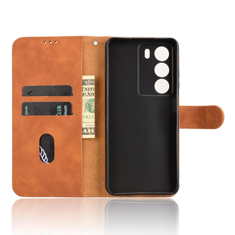 

For Realme 14x 5G Leather Case Skin Feel Anti Drop Wallet Flip Phone Cover Rose