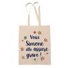 Tote Bag - PLANETEE - Simone Is Awesome! - Natural Jute - Printed In France - Large Capacity