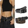 Fashion Bullet Accessories Belt Rivet Hollow Bullet Decoration Belt Leather Studded Goth Rock Punk Jeans Belt Designer Belts