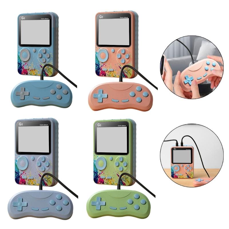 Portable Handheld Game Console Build In 500 Classical Game Rechargeable Battery Small Design for Kids Adults Travel