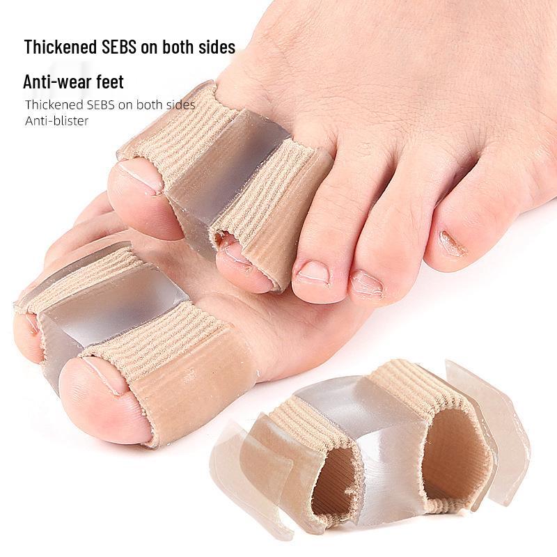 Double-Hole Toe Separator & Bunion Corrector Set | Soft Anti-Abrasion Toe Caps