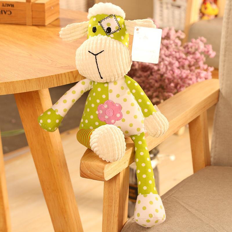 Animal Doll Plush Toy Striped Doll Calf Sheep Chicken Puppet Soothes Baby Sleeping Ugly Rag Doll