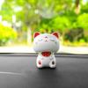 Lucky Cat Solar Power Shaking Head Ozdobte zvířecí auto Solární tančící autíčko Decora interiér