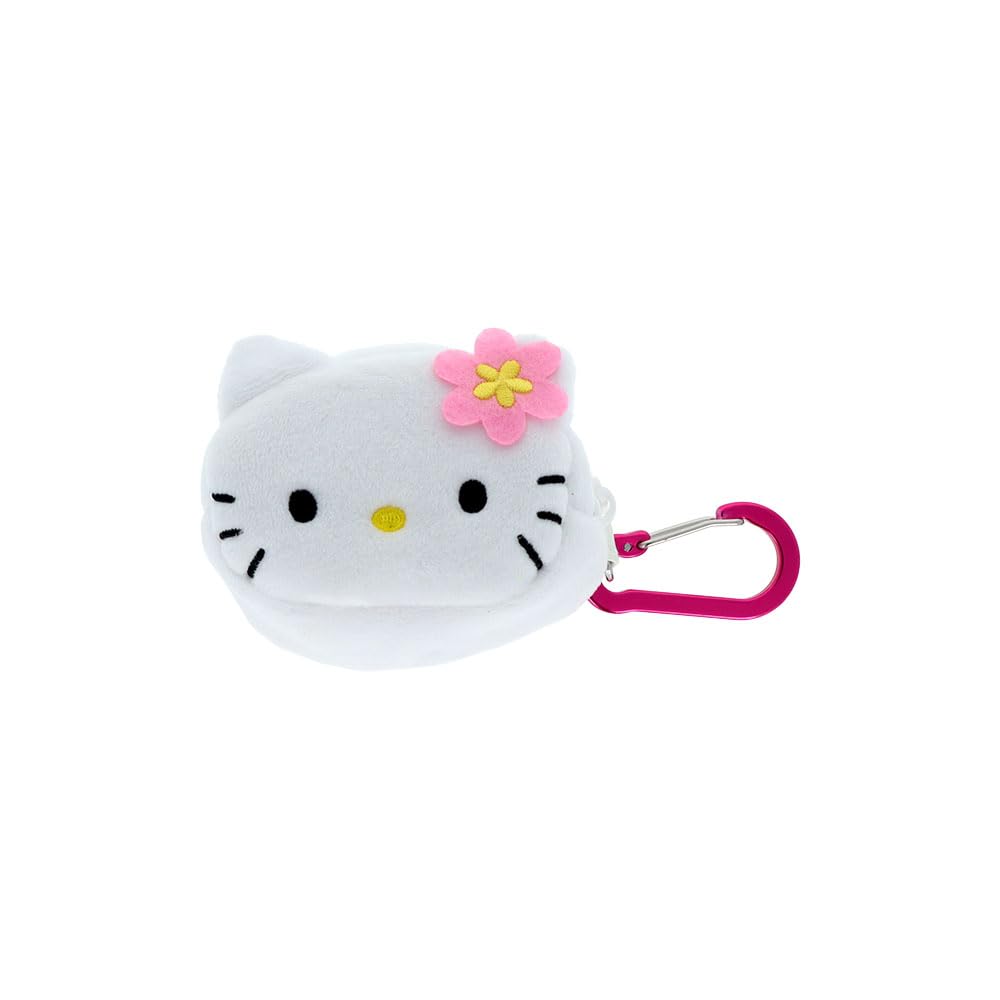

Stationery Hello Kitty Sanrio Characters Mini Pouch Plush Toy with Hello Kitty S2338041 Sun-Star Carabiner, Flower,