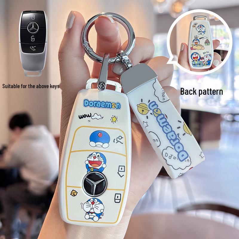 Shockproof Key Covers and Cartoon Buckles for Mercedes-Benz GLC/CLA, C-Class/R-Class, CLS/GLE, GLK300