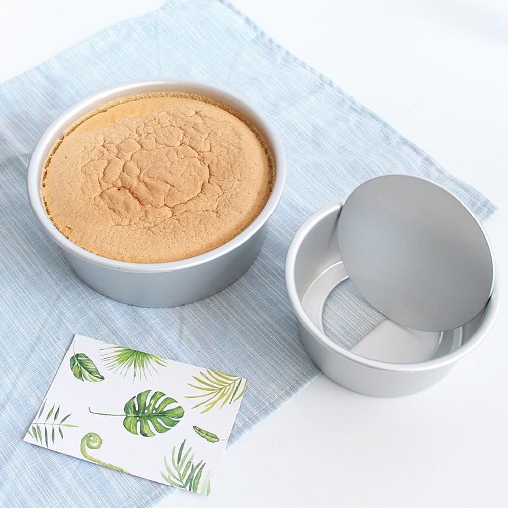 5pcs Aluminum Alloy Cake Mold Cupcake Pan Pudding Mold DIY Baking Mold with Removable Bottoms