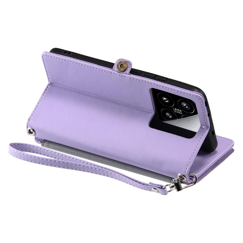 015 Style For Xiaomi 15 Case TPU+PU Leather Wallet Phone Cover with Straps