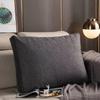 Pillow Case Gray Blue Thick Back Cushion Cover Living Washable Cases Sofa Linen Pillow Room Including Pillow Core
