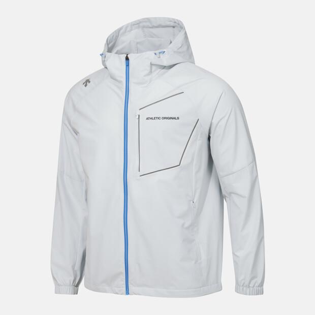 Descente Running Tough Woven Hooded Windbreaker Jacket Grey Sr123Rwb23 (B Type)