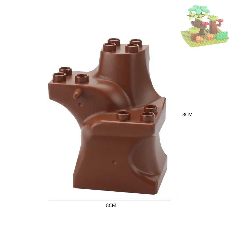 Große Bausteine Outdoor Wald Pflanzen Serie Blume Gras Baum Bauernhof Schmuck Zubehör Kompatible Szenen Spielzeug Kinder Bausteine