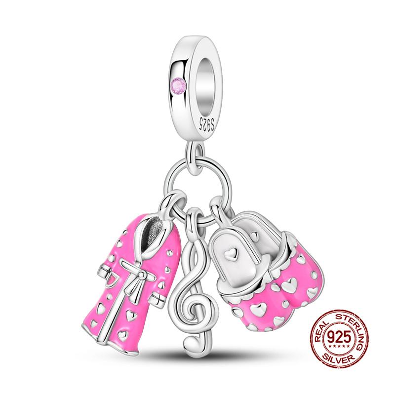 Original Charms Copper Gorgeous Bow Positioning Charms Beads Fits 3Mm Original Bracelet For Women Diy Jewelry Gifts New In