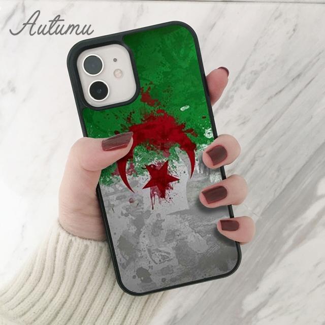 Algerien Algerische Flagge Telefon Fall für iPhone 11 12 13 14 Pro Max mini XR XS SE 2020 7 8 Plus samsung Galaxy S21 S22 Abdeckung shell