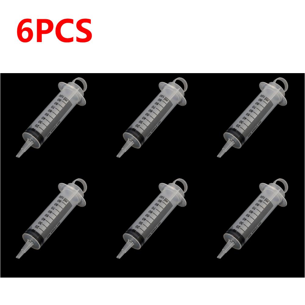 2-150ml Syringe Large Capacity With 100cm Hose Pump Measuring Washable Injector For Industrial Pet Food Feeding Oil Glue Fluid