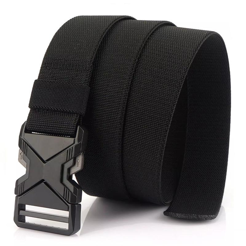 Men's Belt New Casual Nylon Trousers Belt Latch Buckle Belt Simple Outdoor Braid Belt