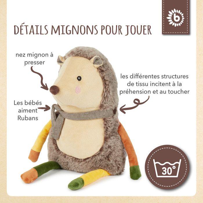 Bieco peluche hérisson bébé | env. 30 cm mignon doudou bébé hérisson doudou garcon fille aide au sommeil peluche bébé naissance