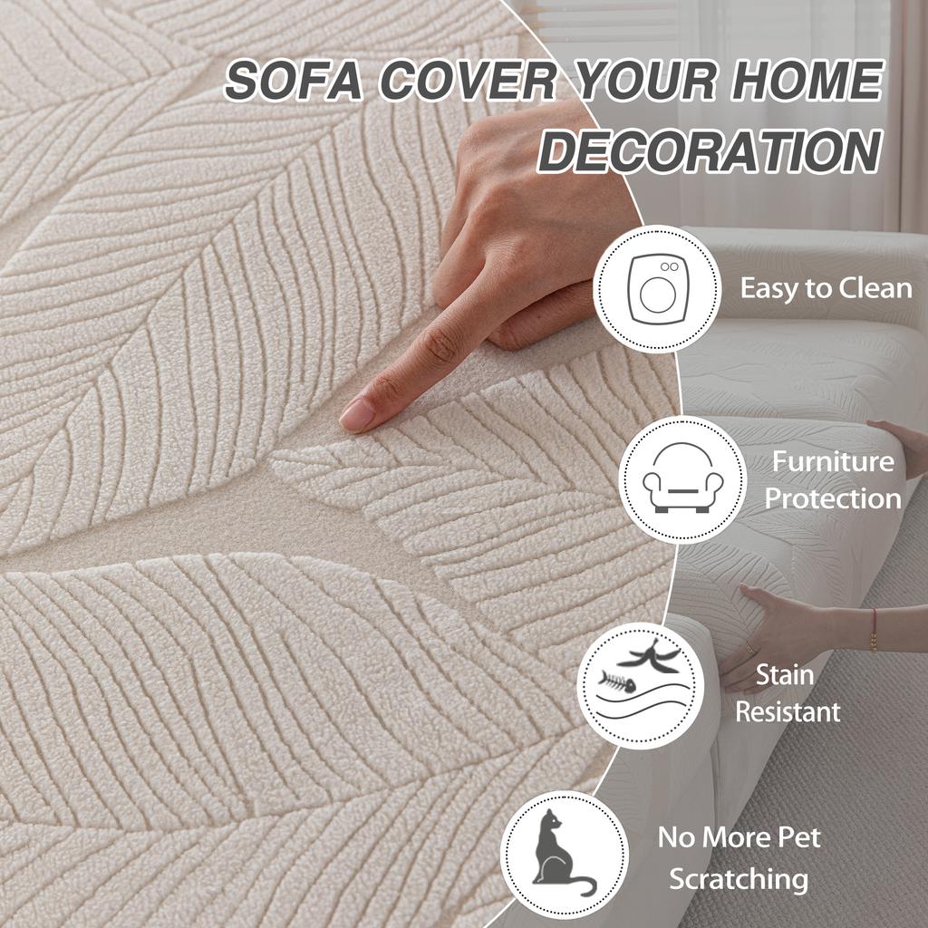 Convertible Sofa Cover Waterproof Couch Cover Adjustable Elastic Sofa Seat Cover 1 2 3 4 Seat L Sectional Living Room Sofas