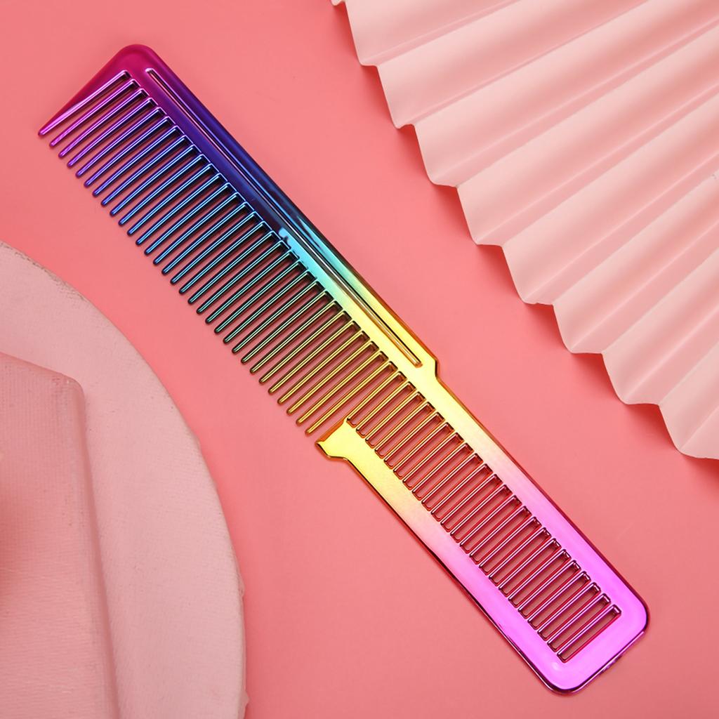 Professional Electroplate Hair Cutting Comb Hairdressing Styling Comb for Barber Shops