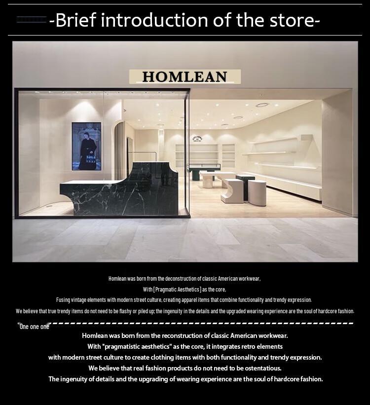 Homlean Men's Retro Washed Loose Straight Jeans