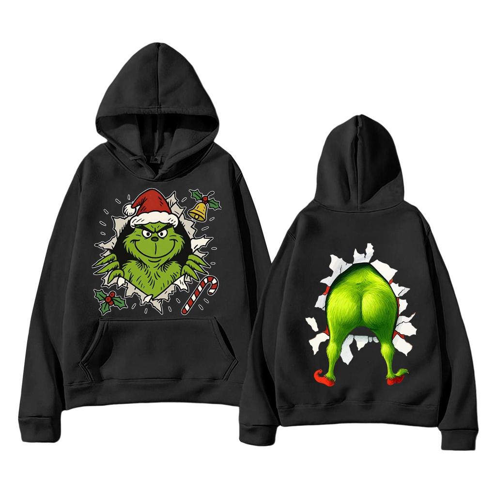 Women's Casual Christmas Letter Print Hoodie with Pockets