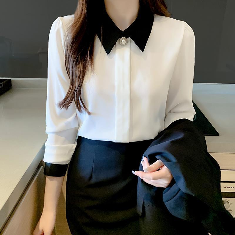 Women's Spring & Autumn Long Sleeve Casual Shirt - High-End Design, Versatile Top