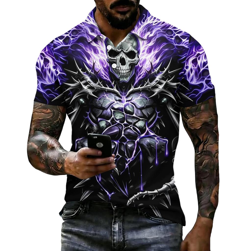 Unisex Short Sleeve Halloween Print T-Shirt for Casual Wear