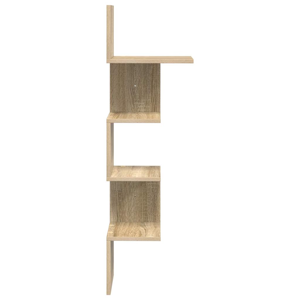 Wall Shelf Wall Mount Brown 32 x 21 x 107 cm Particleboard