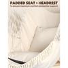 Hammock Chair Hanging Swing 2 Pillows Included,Strong Webbing Straps and Hooks for Easy Hanging Soft Cotton Hanging Chair Side P
