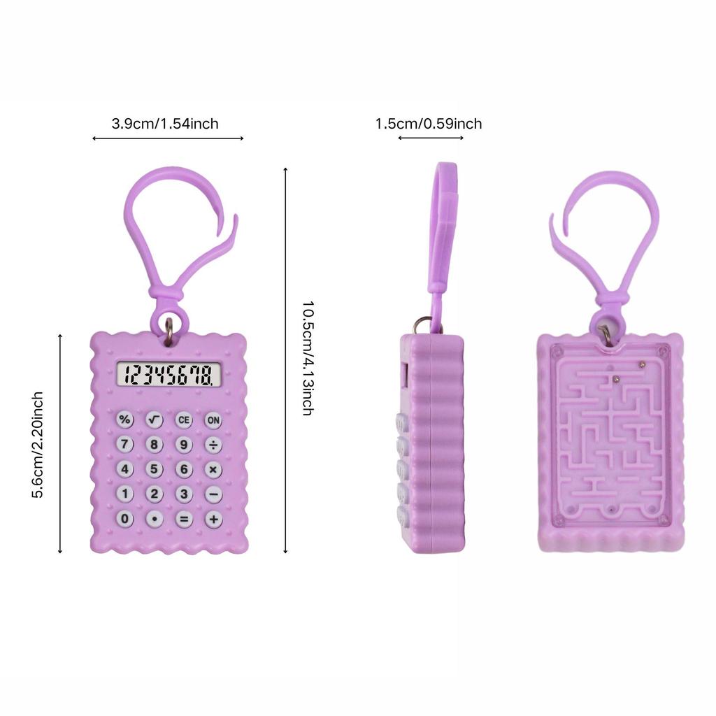 Student Mini Keychain Maze Calculator - Portable & Cute for Exams