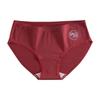 Women Breathable Antibacterial Cotton Crotch Mid Waist Solid Simple Panties