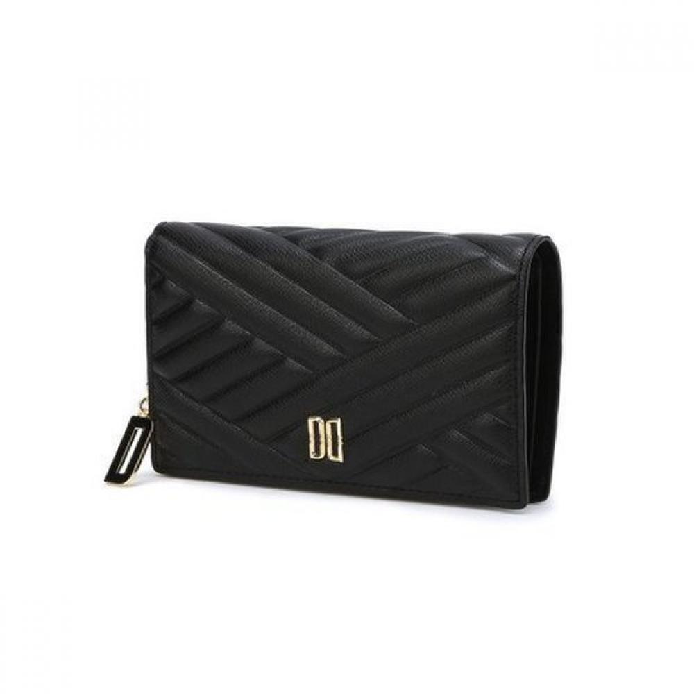 

Daks Black Carlyle Embossed Leather Gold Dd Wallet Single option