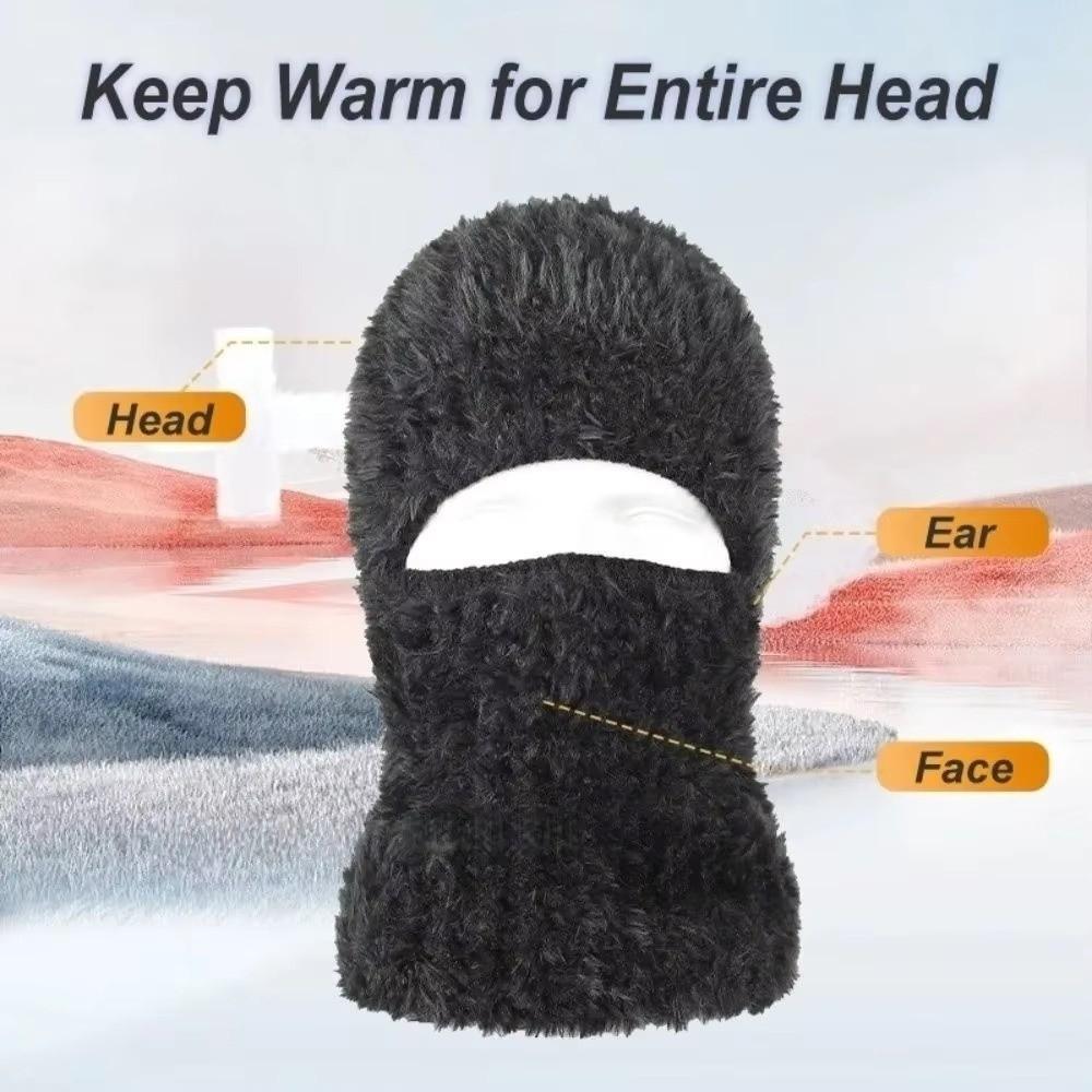 Thickened Warm Knitted Balaclava Hat Windproof Earflap Cap New Pullover Cap