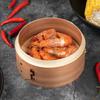 Wooden Cedar Bamboo Steamer Basket Handle 5-6L Capacity Gas Induction Ready for Dumpling Baby Bao Dim Sum Rice Potsticker