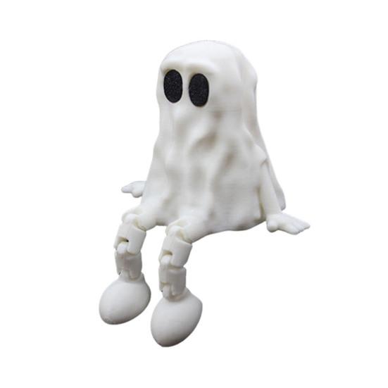 Halloween Ornament Cartoon Reading Ghost Pumpkin Shape Statue Waterproof Resin Figure Horror Themed Halloween Decor