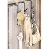 YIKANGHENG Door Cloth Hooks, 3 Pcs 7.5 Inch Gray Carbon Steel Bag Couples for Placing Towel, Apron, Cloth, Bags In Kitchen, Bathroom and Bedroom