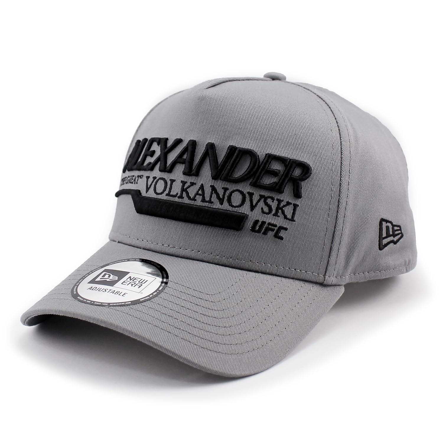 

New Era 9FORTY snapback cap in collaboration with the The UFC ALEX VOLKANOVSKI SNAPBACK CAP is in Also the Ultimate Fighting Championship 940EF in серый