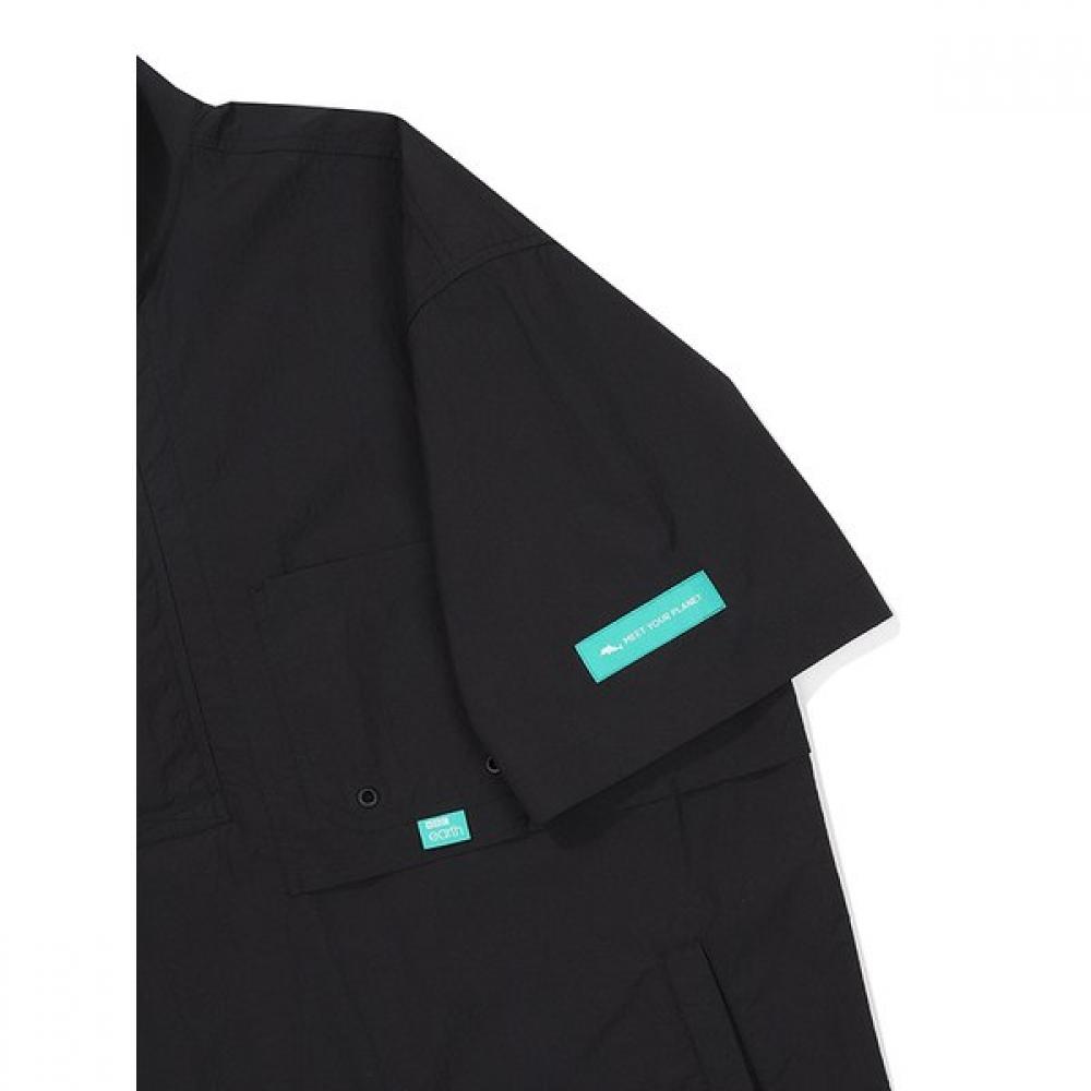 Bbc Earth Short Sleeve Anorak  Black    Patch Pocket 23ss