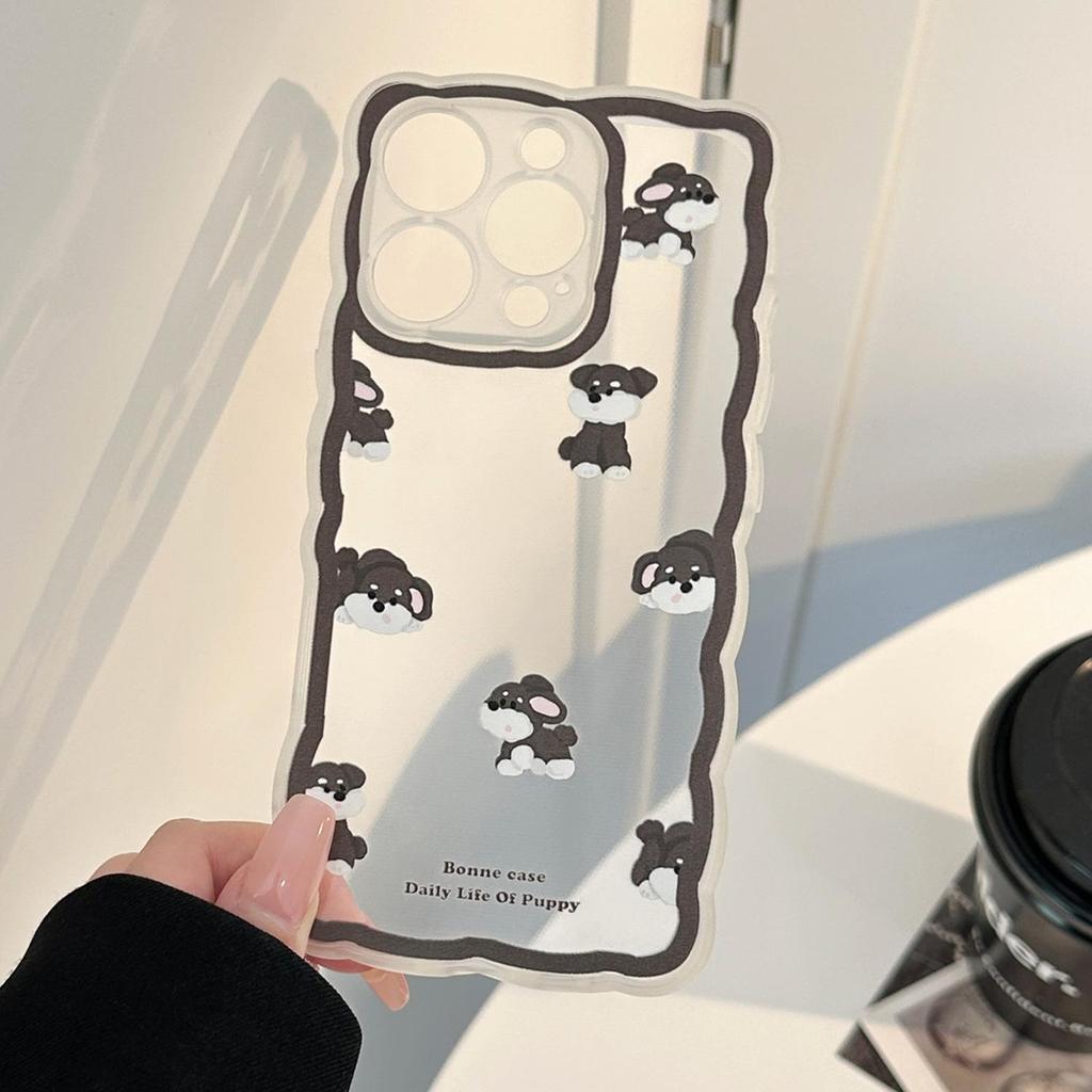 Spersonalizowane etui na telefon z kreskówkowym szczeniakiem dla telefonów Apple