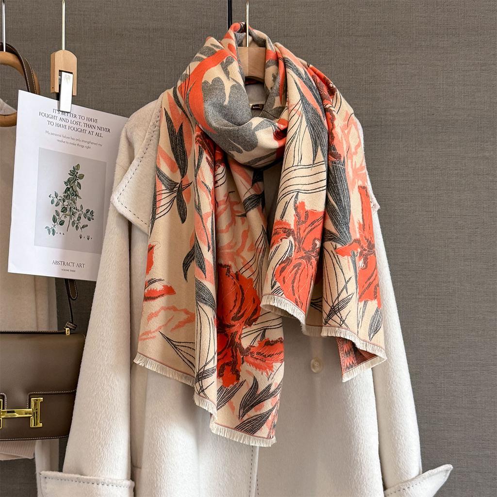 Autumn Cashmere Scarf For Women Thick Warm Winter Blanket Female Luxury Quality Shawl Wrap Bufanda Poncho Echarpe Pashmina
