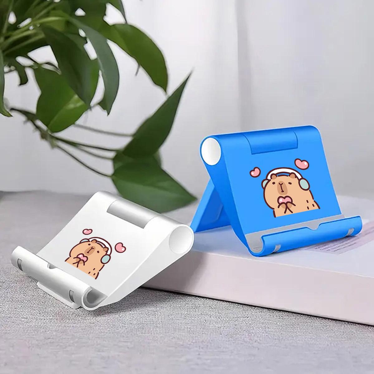 Adjustable Capybara Desktop Phone Holder Stand белый