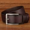 Men'S Genuine Leather Belt Pin Buckle Belt Casual Retro Pure Cowhide Belt Extended Width