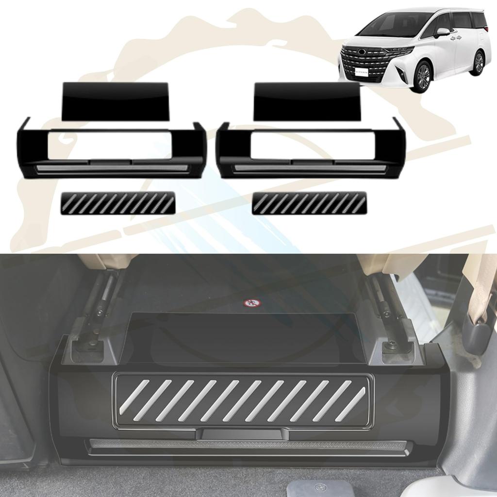 DodoxDIY Compatible with New Alphard 40 Series and Vellfire 40 Series Custom Dedicated Storage Box Interior Black Accessories, Second-Row Panel,
