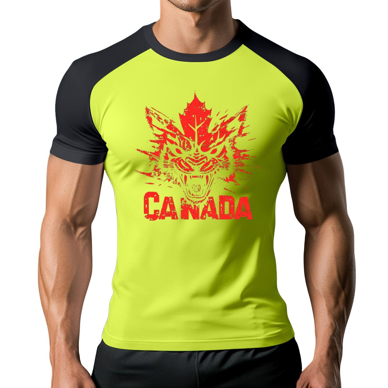 

Men s Fashion Printed Contrast Color Raglan Short Sleeve Sports T-shirt XXL жовтий