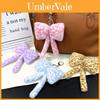 Keychain Plush Butterfly Bow With Leopard Print For Gift Giving And Party Decor