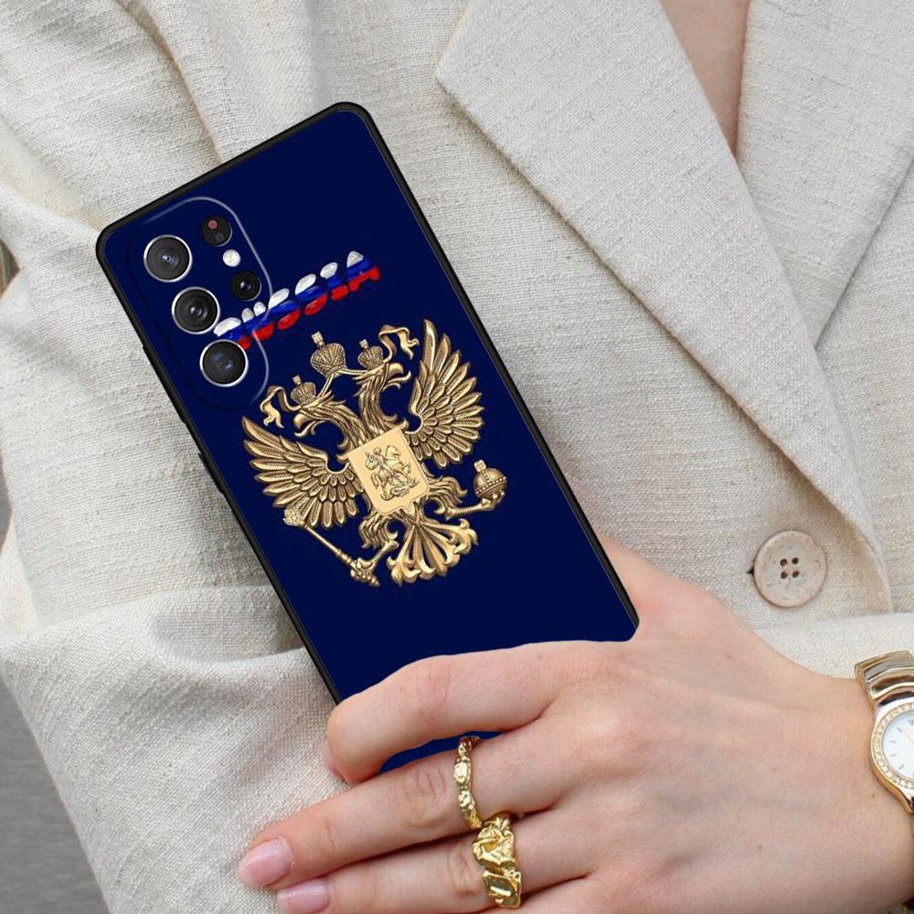 Russia Flag national emblem Cell Phone Case for Samsung Galaxy S26 Ultra S25 S24 S23 S22 S21 S20 Note10 Cover