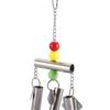 Stainless Steel Bell Toy for Birds Middle large Size Parrot Standing Toy Cage Decor