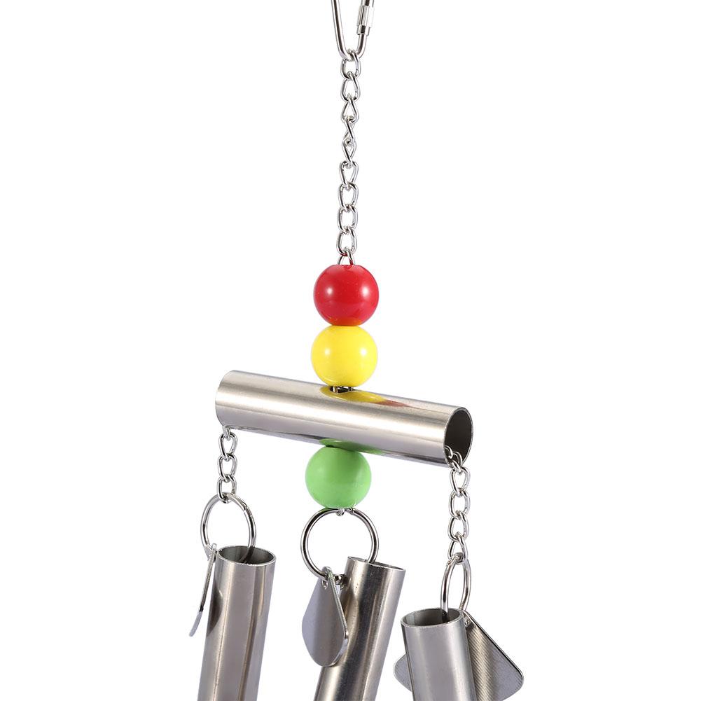 Stainless Steel Bell Toy for Birds Middle large Size Parrot Standing Toy Cage Decor