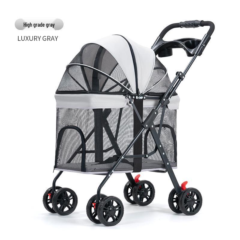 Medium & Large Pet Stroller for Dogs & Cats - Lightweight, Foldable, Ideal for Outings