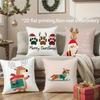 Christmas Cute Cartoon Pillow Covers Pattern Cushion Cover Suitable for Sofa Bedroom Car Pillow Cover