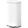 Kitchen Bin, 30 L, Pedal, Removable Inner Bucket, Soft-Close Lid, 36.5 x 31 x 61 cm, White