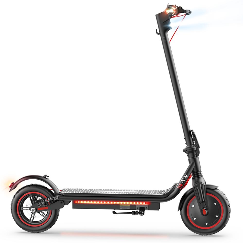 iScooter W7 Adult Electric Scooter 650W Motor, 42V 10.5Ah Battery, 8.5inch Inflatable Road Tires Foldable E-Scooter